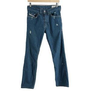 Diesel braddom jeans regular slim carrot lightly distressed button fly  28 x 32